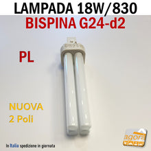 Carica l'immagine nel visualizzatore di Gallery, Lampada 18W G24d-2 INC - 830 2B 1200 Lumen MAZDA - PHILIPS per lampade PL negozio 2 Poli ricambi