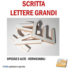 Load image into Gallery viewer, Lettere Grandi 19 cm HOME lettera in legno verniciabile FREE STANDING scritta Design MDF a disegno