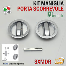 Carica l'immagine nel visualizzatore di Gallery, maniglieria bocchette porte scorrevoli per scrigno satinate ottone quadro 8mm quadro 6mm