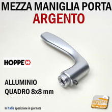 Carica l'immagine nel visualizzatore di Gallery, mezza maniglia femmina Hoppe con quadro 8x8mm argento F1