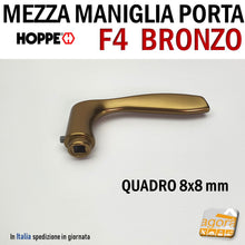 Carica l'immagine nel visualizzatore di Gallery, MANIGLIA PORTA HOPPE ALLUMINIO BRONZO MEZZA MANIGLIA FEMMINA Q8x8 MILANO 143 maniglieria porte
