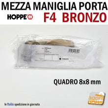 Carica l'immagine nel visualizzatore di Gallery, MANIGLIA PORTA HOPPE ALLUMINIO BRONZO MEZZA MANIGLIA FEMMINA Q8x8 MILANO 143 nuova
