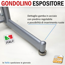 Carica l'immagine nel visualizzatore di Gallery, espositore per abiti arredo negozio vestiti gondolino gondola stender centrale abbigliamento nuovo