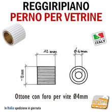 Carica l'immagine nel visualizzatore di Gallery, quote misure disegno supporti reggiripiano per vetrine vetro ripiani