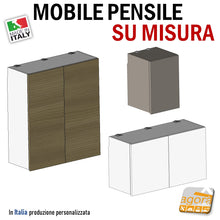 Load image into Gallery viewer, Armadietto mobiletto pensile costruito su misura produzione con misure personalizzate arredo casa cucina bagno lavanderia mobili su misura