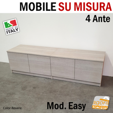 Carica l'immagine nel visualizzatore di Gallery, MOBILE INGRESSO SU MISURA PANCA 2-4 ANTE SENZA MANIGLIA EASY DIMENSIONI PERSONALIZZATE rovere nat