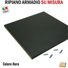 Carica l'immagine nel visualizzatore di Gallery, nero scuro ripiano armadio su misura dimensioni personalizzate legno pannelli falegnameria per armadi mobili colonne pensili a misura personalizzati produzione