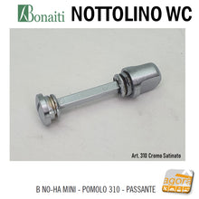 Carica l'immagine nel visualizzatore di Gallery, NOTTOLINO WC B NO-HA 937 MINI Art.310 CR.SAT Q6-7-8 BONAITI PER PORTA LIBERO-OCCUPATO WC X BAGNO versione privacy 937 gr95