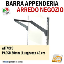 Carica l'immagine nel visualizzatore di Gallery, staffe per esporre vestiti nei negozi in ferro attacco cava