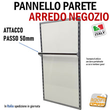 Carica l'immagine nel visualizzatore di Gallery, PANNELLO ARREDO NEGOZIO CAVE P50 L60cm APPENDIABITI PORTA ABITI ATTREZZATURA PARETE