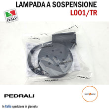 Carica l'immagine nel visualizzatore di Gallery, Rosone nero per lampade a sospensione completo di elementi per il fissaggio PEDRALI