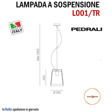 Carica l'immagine nel visualizzatore di Gallery, Lampada Pedrali a sospensione regolabile lampadario design moderno