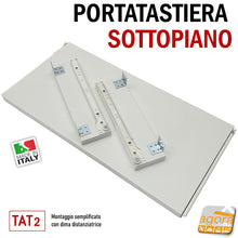 Carica l'immagine nel visualizzatore di Gallery, piano a estrazione guide cassetto aggiuntivo sottopiano porta tastiere supporto tastiera sotto piano per magazzino casa ufficio negozio computer