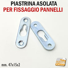 Carica l'immagine nel visualizzatore di Gallery, ATTACCAGLIA CON ASOLA GIUNZIONE FISSA PANNELLI RAPIDA A INCASTRO IN ACCIAIO ZINCATO sipa art.223 professionale in metallo