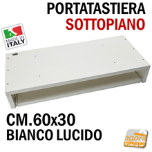 Carica l'immagine nel visualizzatore di Gallery, PORTATASTIERA PC SOTTOPIANO ESTRAIBILE PIANETTO AGGIUNTIVO CON RIPIANO X SCRIVANIA COMPATTO