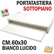 Carica l'immagine nel visualizzatore di Gallery, PORTATASTIERA PC SOTTOPIANO ESTRAIBILE PIANETTO AGGIUNTIVO CON RIPIANO X SCRIVANIA