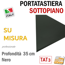 Carica l'immagine nel visualizzatore di Gallery, PORTATASTIERA X COMPUTER PC TASTIERE E MOUSE SOTTOPIANO ESTRAIBILE TAT3 PIANETTO AGGIUNTIVO RIPIANO X SCRIVANIA SU MISURA NERO