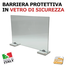 Carica l'immagine nel visualizzatore di Gallery, Barriera Divisoria Parafiato di Protezione Covid19 su Misura Divisorio anticontatto in VETRO Temperato qualità elevata