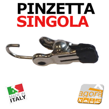 Carica l'immagine nel visualizzatore di Gallery, Pinzetta cromata rivestita in gomma per abiti negozi abbigliamento ad arco per ganci Molletta abiti vestiti gommata