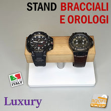 Carica l'immagine nel visualizzatore di Gallery, Stand Orologi alta orologeria top gamma lusso per 2 orologi sistemazione bracciali ordine