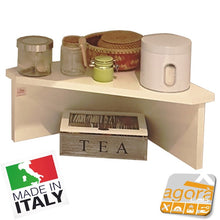 Carica l'immagine nel visualizzatore di Gallery, TAVOLINO SFRUTTA ANGOLO TOP CUCINA 40X40X20 MENSOLA PIANETTO PORTASPEZIE RIALZO MISURA personalizzato