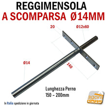 Carica l'immagine nel visualizzatore di Gallery, 2pz REGGIMENSOLA A SCOMPARSA REGGIRIPIANO INVISIBILE STAFFA SUPPORTO PER RIPIANI DIAMETRO 14MM
