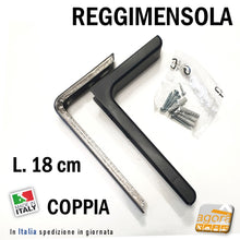 Carica l'immagine nel visualizzatore di Gallery, mensola per piani magazzino legno a l nera