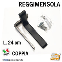 Carica l'immagine nel visualizzatore di Gallery, reggiripiano reggimensola mensola supporto a l per ripiano staffa per piani legno grande 24cm nuove