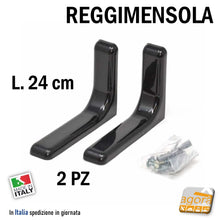 Carica l'immagine nel visualizzatore di Gallery, reggiripiano reggimensola mensola supporto a l per ripiano staffa per piani legno grande 24cm