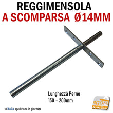Carica l'immagine nel visualizzatore di Gallery, 2pz REGGIMENSOLA A SCOMPARSA REGGIRIPIANO INVISIBILE STAFFA SUPPORTO PER RIPIANI DIAMETRO 14MM bello