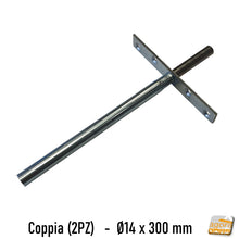 Carica l'immagine nel visualizzatore di Gallery, staffa per ripiani invisibili molto lunga 30cm reggimensola a scomparsa nascosa con foro