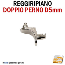 Carica l'immagine nel visualizzatore di Gallery, 20Pz REGGIRIPIANO DOPPIO PERNO D5mm PER PANNELLO E RIPIANI IN LEGNO A SQUADRA