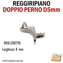 Carica l'immagine nel visualizzatore di Gallery, Reggiripiano Wurth stretto 8mm a squadretta a L 8mm zama fori 5mm