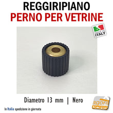 Carica l'immagine nel visualizzatore di Gallery, REGGIRIPIANO REGGIMENSOLA PERNO DIAMETRO 13MM NERO