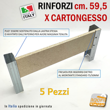 Carica l'immagine nel visualizzatore di Gallery, PARETE IN CARTONGESSO RINFORZATA PER FISSAGGIO TV RINFORZO CTG