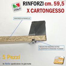 Carica l'immagine nel visualizzatore di Gallery, RINFORZI PER PARETI CARTONGESSO IN LASTRA PER SANITARI