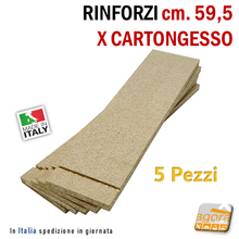Carica l'immagine nel visualizzatore di Gallery, 5pz RINFORZO PARETE CARTONGESSO IN LEGNO X CTG PASSO STD 60CM X IRROBUSTIRE E FISSAGGIO