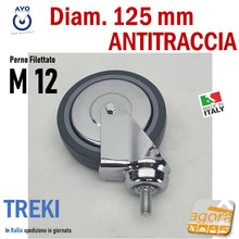 Carica l'immagine nel visualizzatore di Gallery, 8018793134699 RUOTE FILETTATE CON PERNO M12
