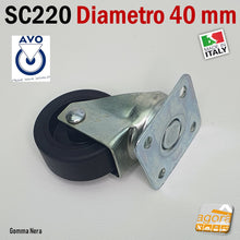 Carica l'immagine nel visualizzatore di Gallery, ruota in metallo per mobili e strutture piccolina