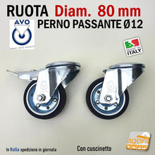 Carica l'immagine nel visualizzatore di Gallery, ruota per carrelli carrello magazzino serie industria alta portata silenziosa scorrevole con cuscinetto avo