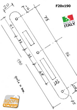 Carica l'immagine nel visualizzatore di Gallery, Riscontro Gaccia 200 Bonaiti 190x20 Argento 7048 x Serrature 2001 dettagli