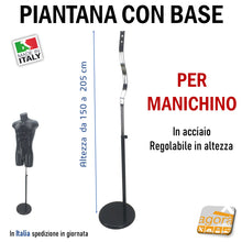 Carica l'immagine nel visualizzatore di Gallery, base a piantana per manichini per negozi e vetrine