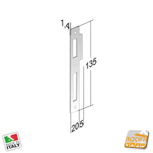 Carica l'immagine nel visualizzatore di Gallery, Riscontro Gaccia 173 Bonaiti 135x20 Bronzo x Serrature Patent Piccola