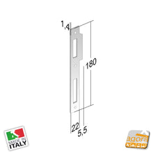 Carica l'immagine nel visualizzatore di Gallery, 22x180 frontale spessore 1 mm colore bronzo bronzata riscontro gaccia incontro x serrature bonaiti ,ade in italy