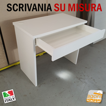 Load image into Gallery viewer, SCRIVANIA SU MISURA CON CASSETTO bianca scrittoio