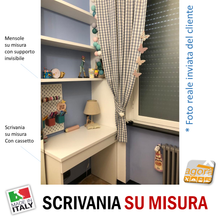 Load image into Gallery viewer, scrivania su misura con cassetto scrittoio a progetto personalizzata misure a scelta