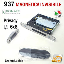 Carica l'immagine nel visualizzatore di Gallery, door lock bonaiti b no - ha 937 privacy invisible cromo lucido