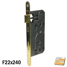 Carica l'immagine nel visualizzatore di Gallery, serratura OKAY Bonaiti Ottonata 22x240mm frontale tondo