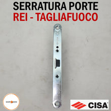 Load image into Gallery viewer, SERRATURA PORTA REI TAGLIAFUOCO YALE FRONTALE 24x235mm E65 I72 CISA SCROCCO foto reale