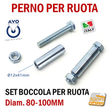 Carica l'immagine nel visualizzatore di Gallery, SET BOCCOLA X RUOTA GOMMA NERA DIAMETRO 80-100-125-150MM SCIOLTA 112 S112 AVO INDUSTRIA RUOTE PERNO BOCCOLE Diametro 80-100